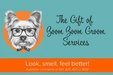 Load image into Gallery viewer, Gift Cards for Zoom Zoom Groom
