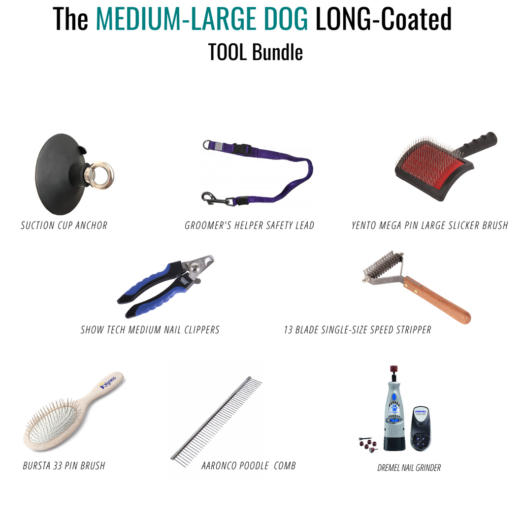 Maintenance LONG-COATED One-Stop Tool Bundle For MEDIUM-LARGE DOGS