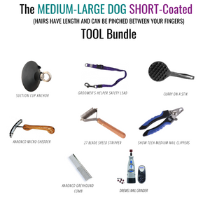 Maintenance SHORT-COATED One-Stop Tool Bundle For MEDIUM-LARGE DOGS