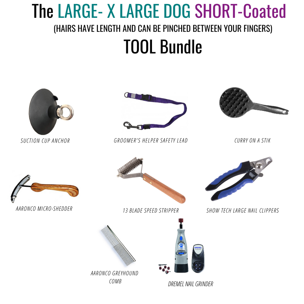 Maintenance SHORT-COATED One-Stop Tool Bundle For LARGE-XLARGE DOGS