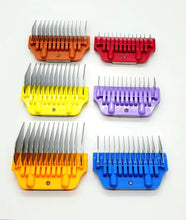 Load image into Gallery viewer, Zolitta 6 Wide Attachment Combs- Colour Coded (Shorter Comb Set)
