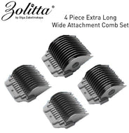 Zolitta 4 Piece Extra Long Wide Attachment Comb Set